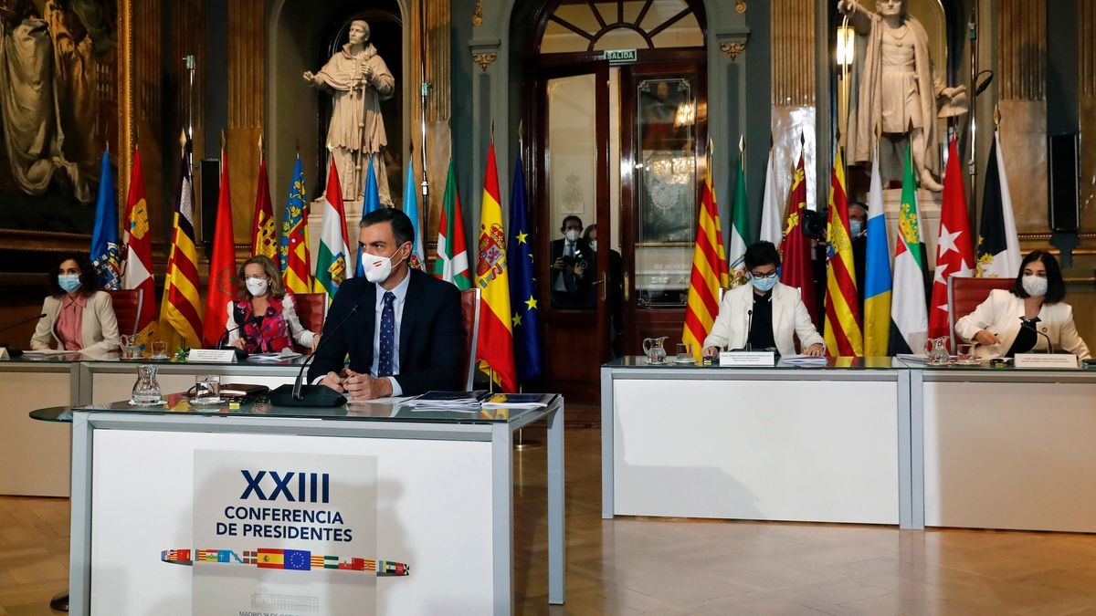 El presidente del Gobierno, Pedro Sánchez, en la Conferencia de Presidentes.