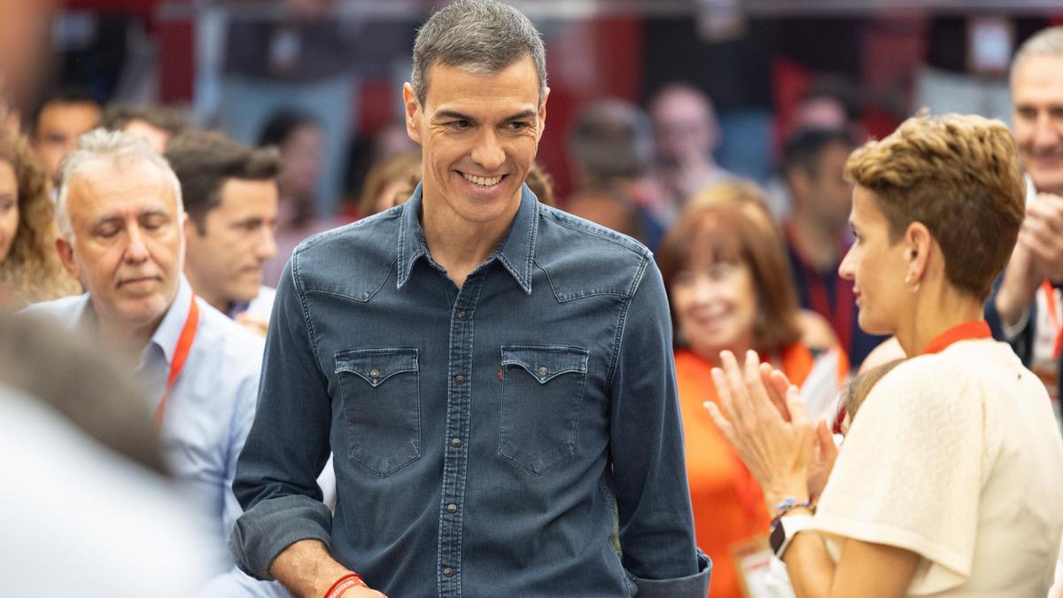 El secretario general del PSOE y presidente del Gobierno, Pedro Sánchez, durante el Comité Federal del partido este sábado.