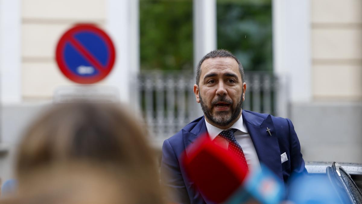 El empresario Víctor de Aldama a su llegada al Tribunal Supremo.