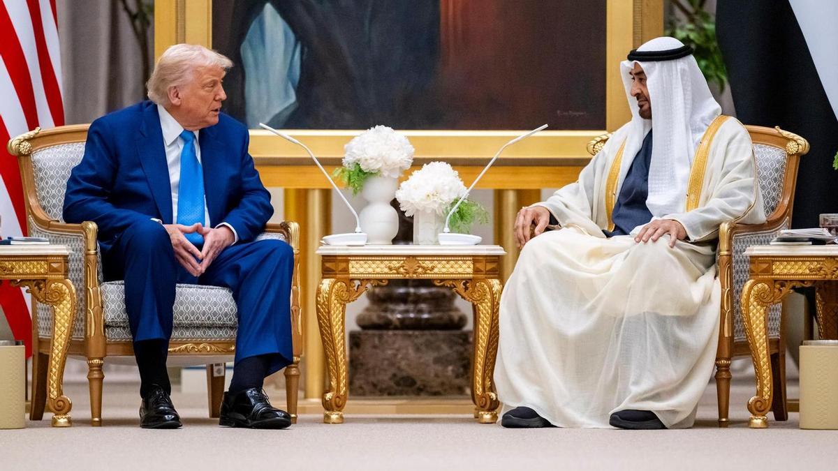 El presidente estadounidense Donald Trump en su visita a Abu Dhabi este viernes.