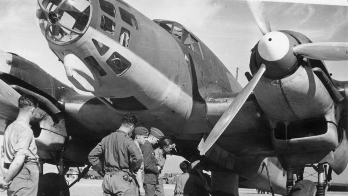 Un bombardero Heinkel He 111 de la Legión Cóndor.