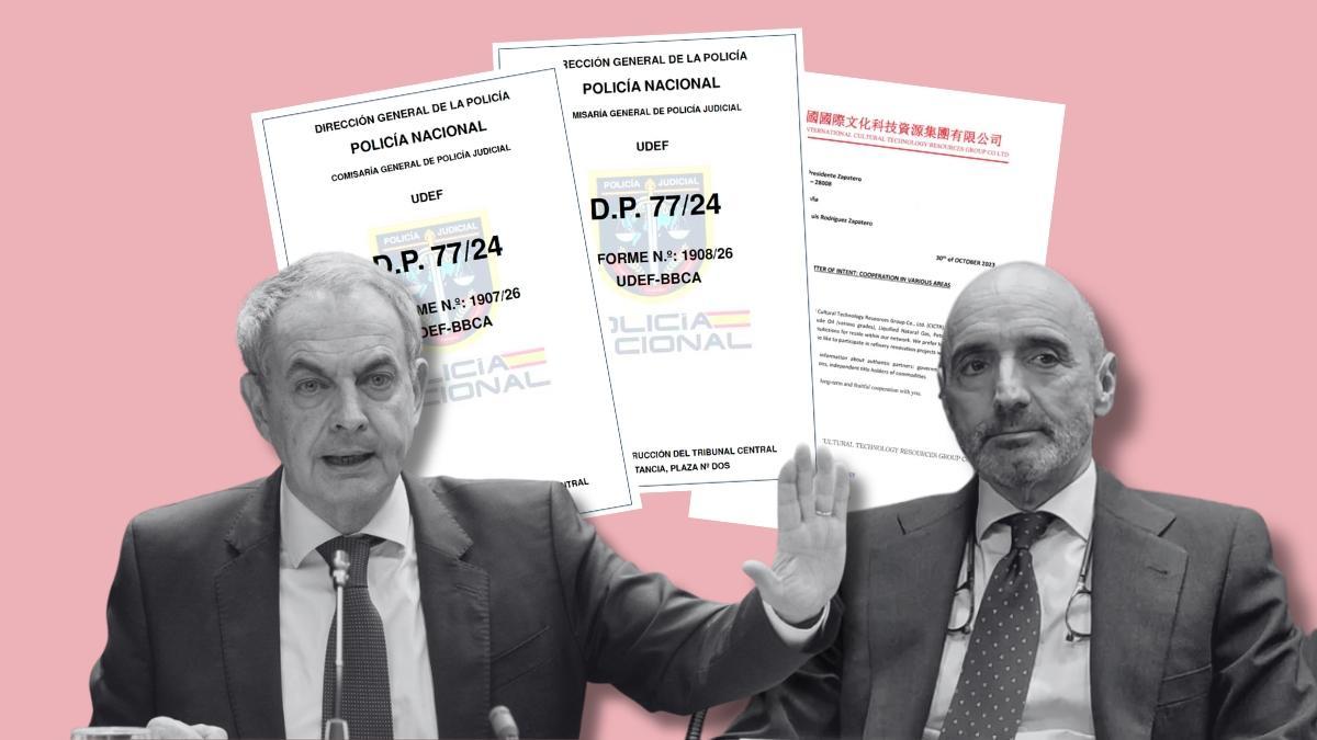 Portada de los dos informes policiales y una carta de intención dirigida a Zapatero.