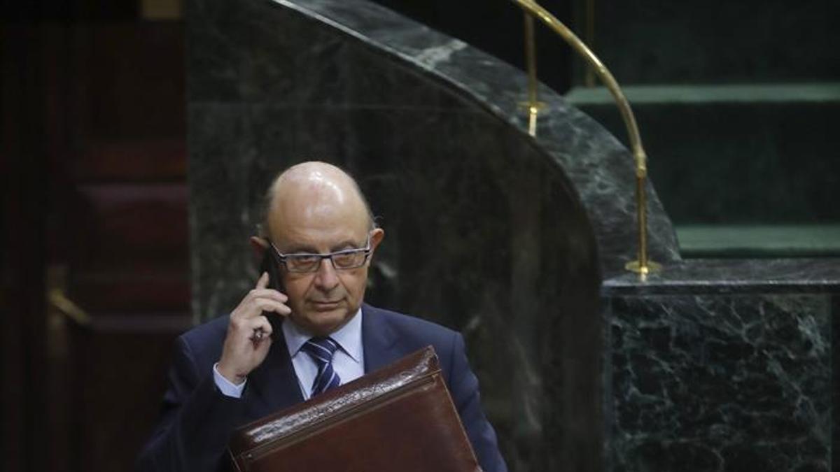 El exministro Cristobal Montoro en el Congreso