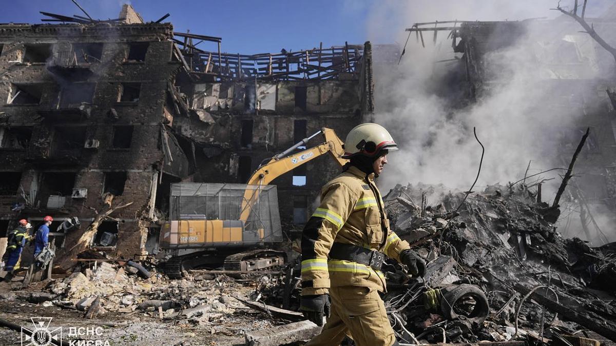Un bombardeo ruso contra Kiev, en la noche del 23 al 24 de mayo.