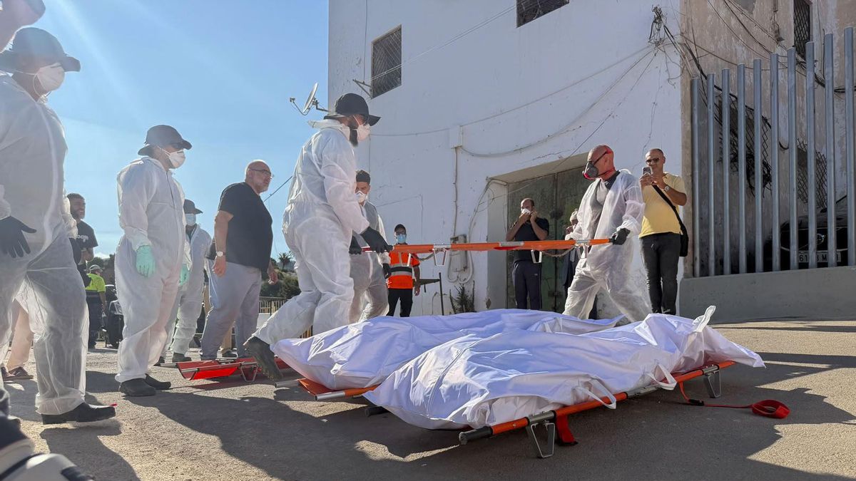 Entierro de personas migrantes en Ceuta.