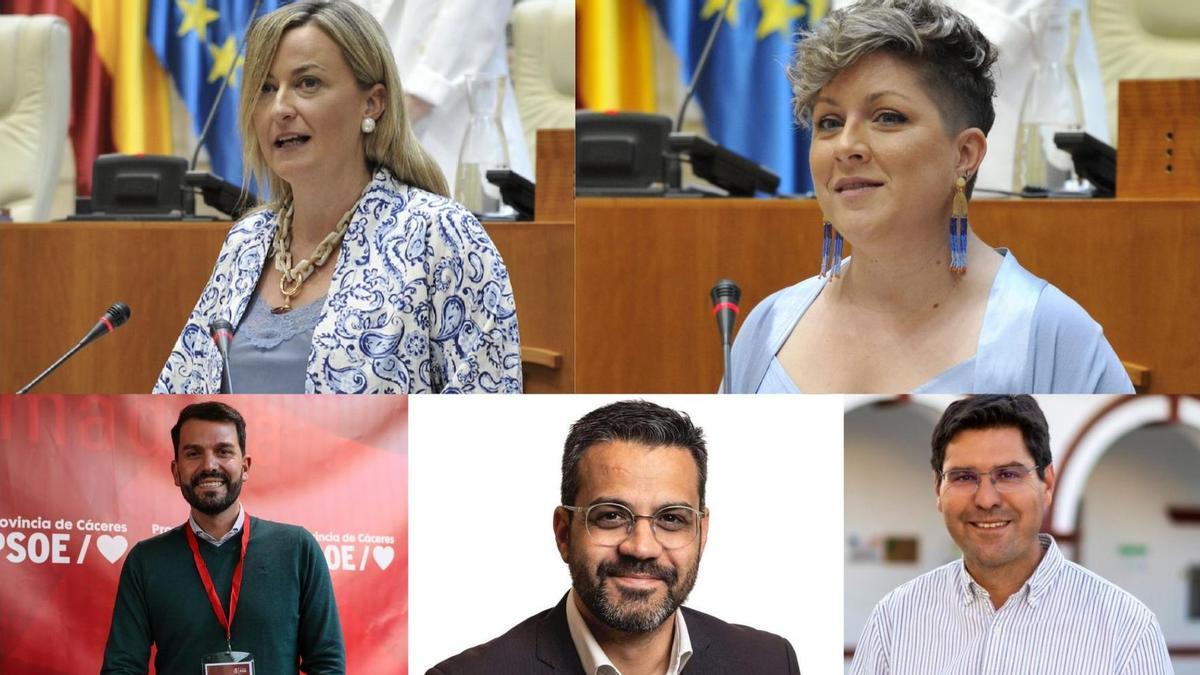 Blanca Martín, Soraya Vega, Sánchez Cotrina, González Andrade y Díaz Farias.
