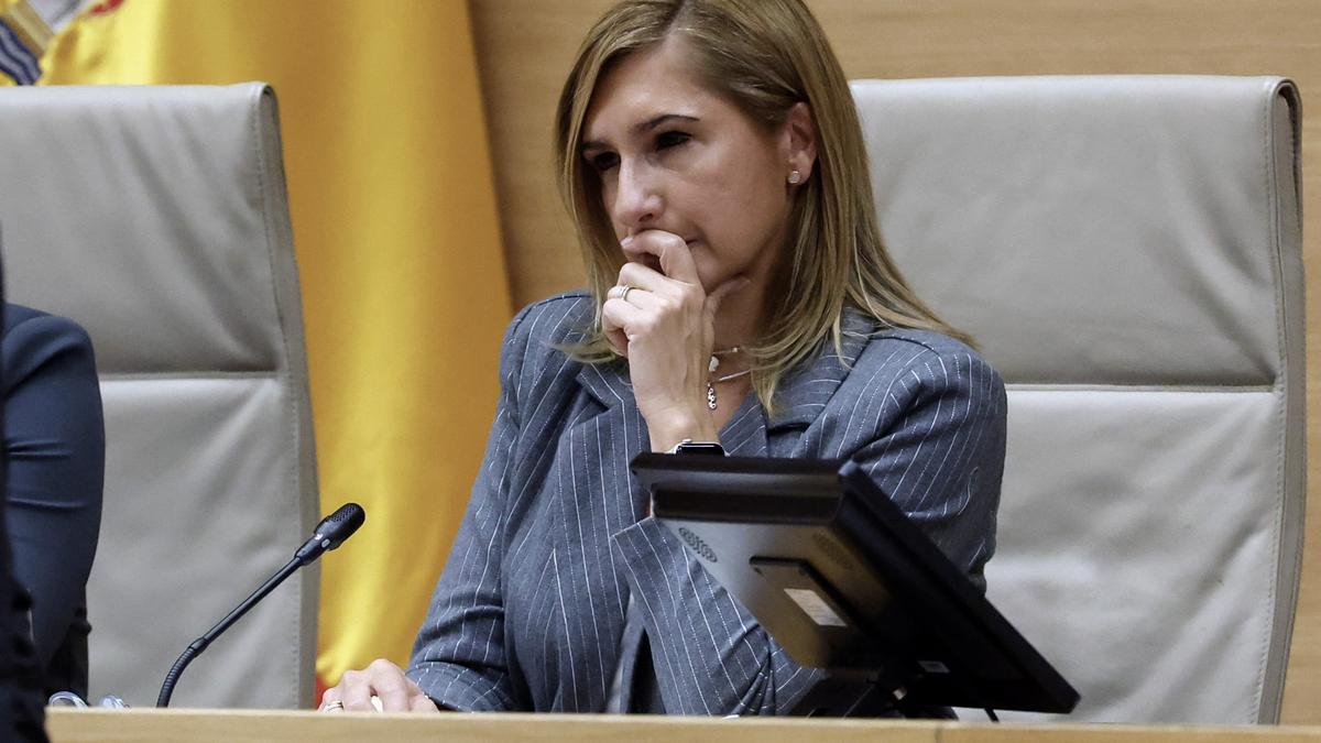 La exconsellera valenciana de Justicia e Interior Salomé Pradas en la comisión de investigación de la crisis derivada de la dana en el Congreso.
