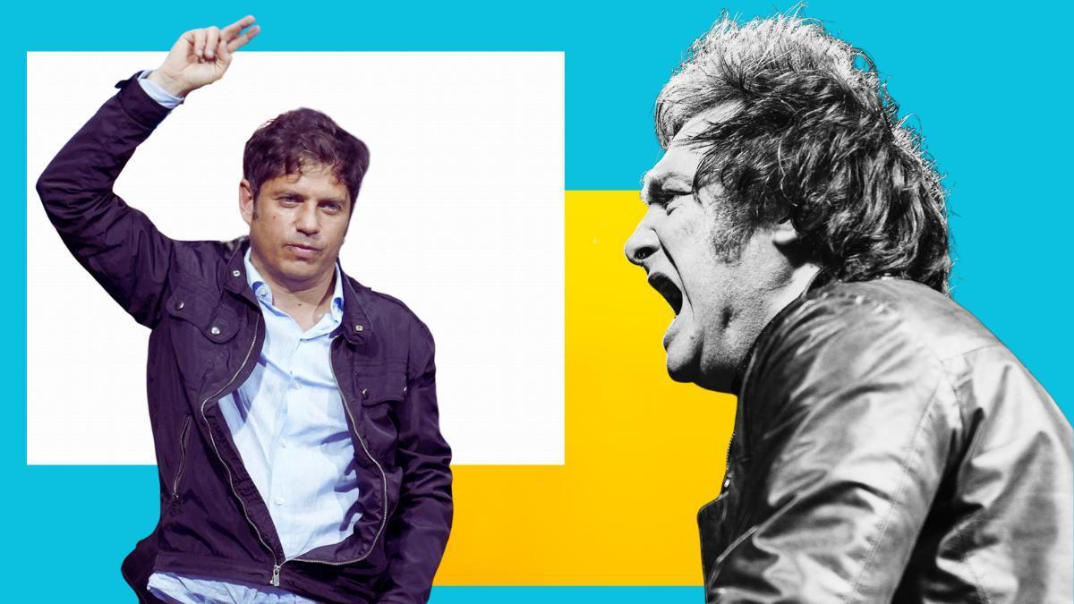 El gobernador de la provincia de Buenos Aires, Axel Kicillof, con el presidente argentino, Javier Milei.