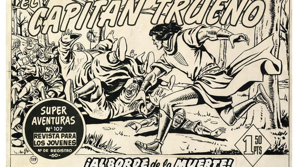 Cubierta de Ambrós para El Capitán Trueno (Bruguera), núm. 119, de enero de 1959.