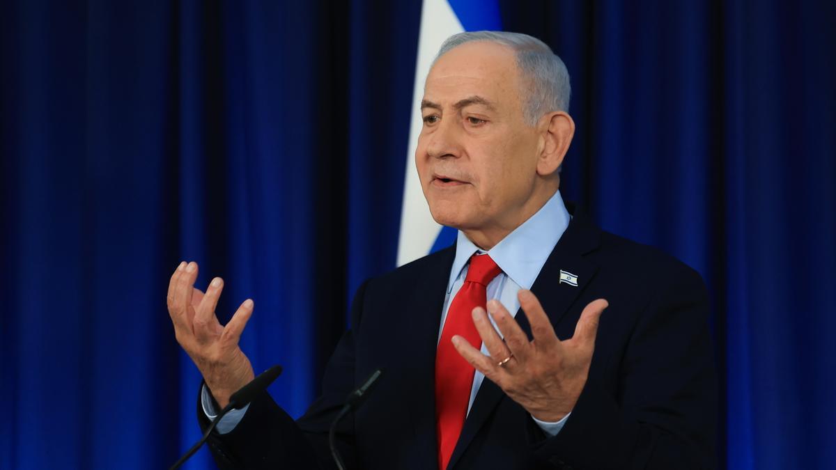 El primer ministro israelí, Benjamin Netanyahu, interviene durante una rueda de prensa en Jerusalén, el 19 de marzo de 2026.