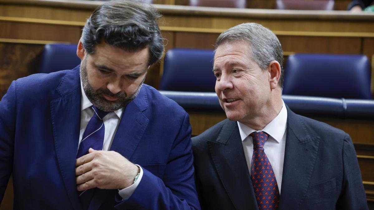 Francisco Núñez y Emiliano García-Page, en el Congreso
