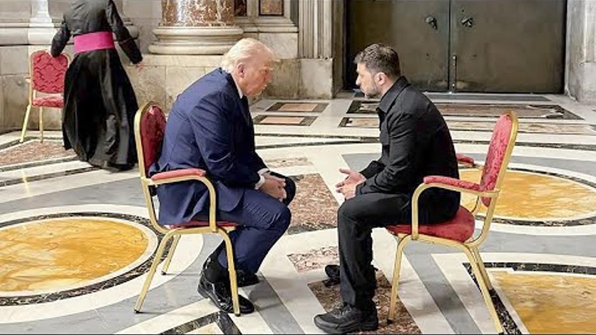 Imágenes del encuentro entre Trump y Zelenski en la basílica de San Pedro