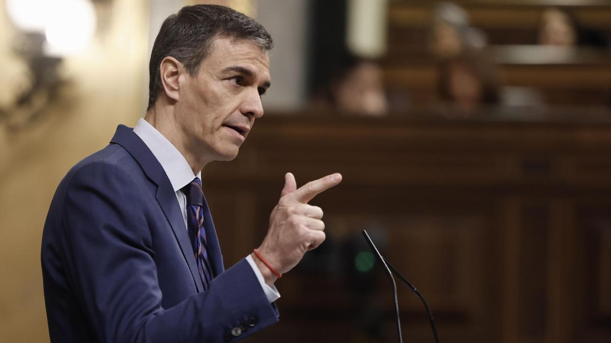 Sánchez, en el Pleno del Congreso de los Diputados