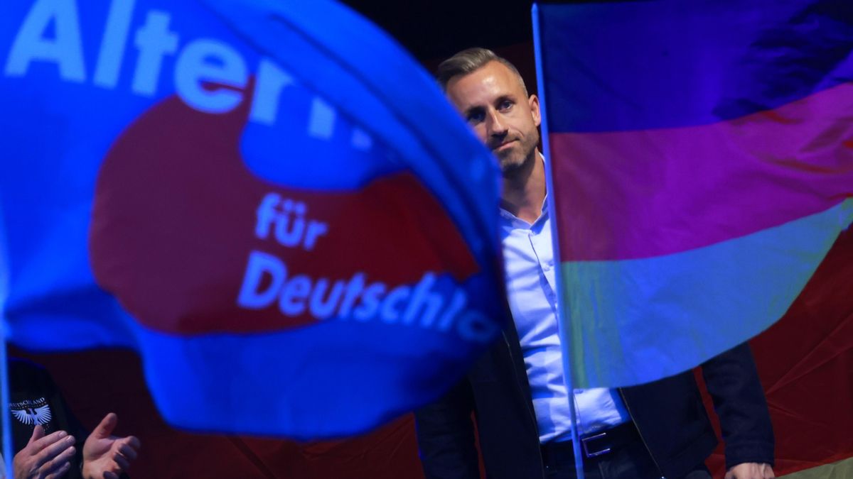 El candidato de la ultraderechista AfD en Sajonia-Anhalt, Ulrich Siegmund.