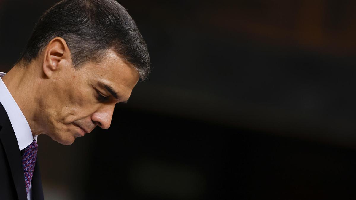 El presidente del Gobierno, Pedro Sánchez interviene en el pleno del Congreso de los Diputados