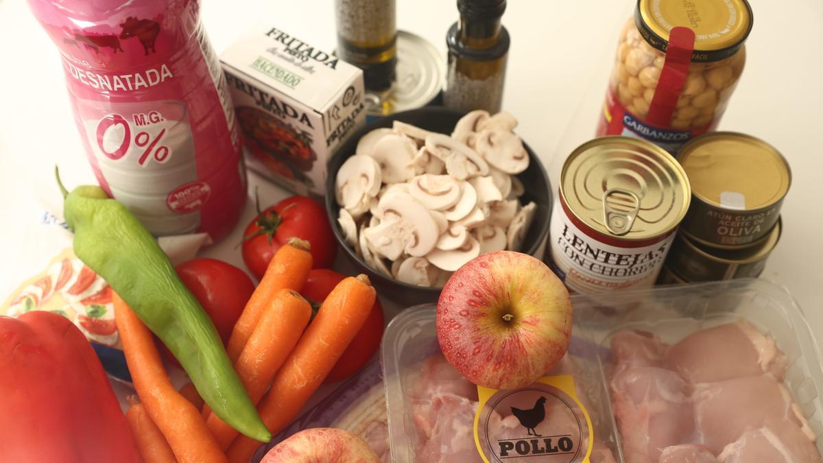 Distintos productos de alimentación en un hogar.