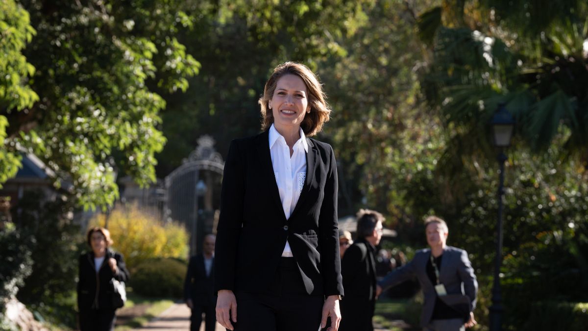 La periodista Silvia Intxaurrondo durante la recepción del alcalde de Barcelona a los galardonados con los Premios Ondas 2023.