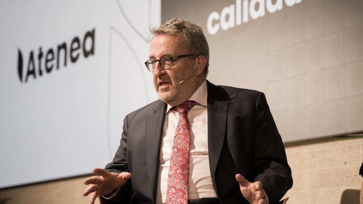 El magistrado de la Audiencia de Madrid Luis Sanz en el acto de lanzamiento de Atenea, el 'think tank' de Espinosa de los Monteros.