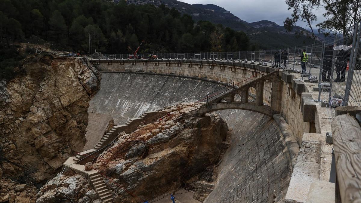 Vista de la presa de Buseo, a 11 de diciembre de 2024, en Chera, Valencia.