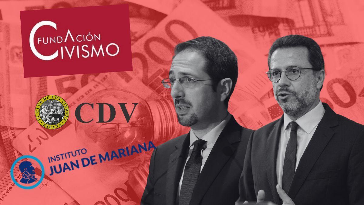 Manuel Llamas, director del Instituto Juan de Mariana, y Javier Fernández-Lasquetty, patrono de la Fundación Civismo.