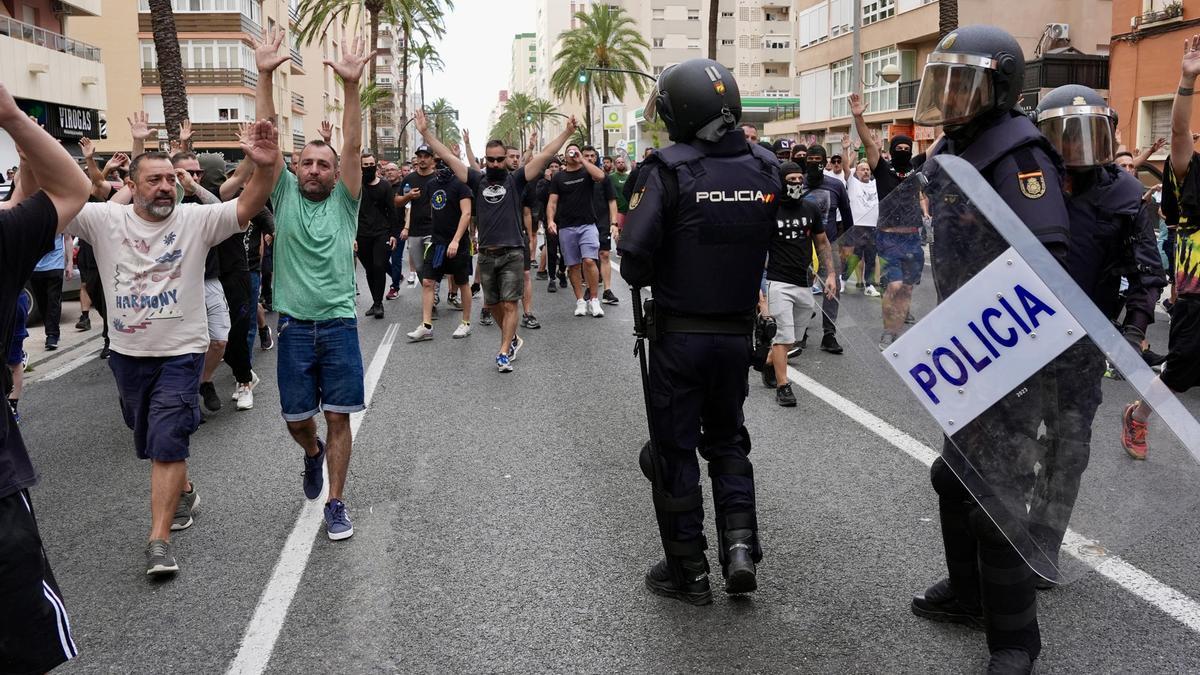 Protesta de los trabajadores del metal de Cádiz