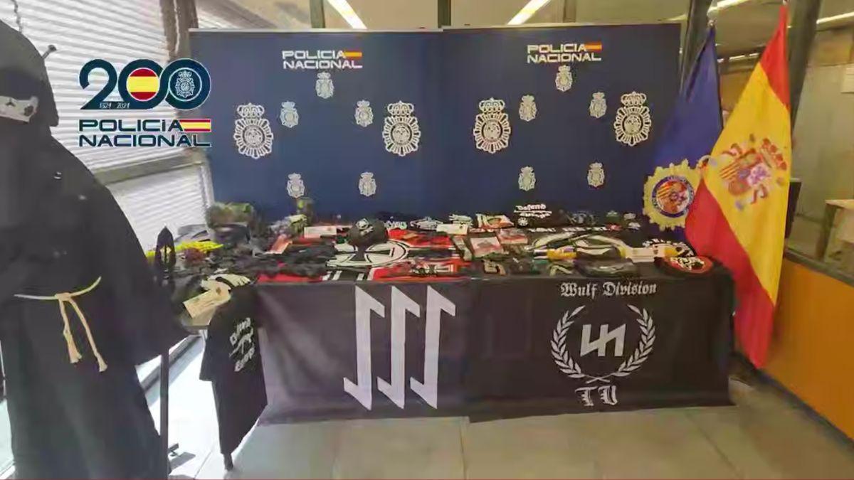 Material incautado a la célula aceleracionista de Castellón.