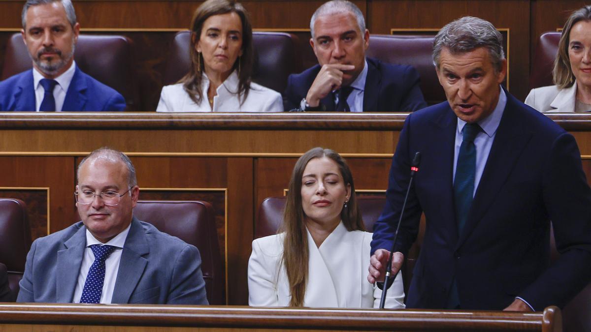 Feijóo, en la sesión de control.