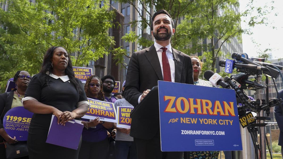 El candidato demócrata a la alcaldía de Nueva York, Zohran Mamdani.
