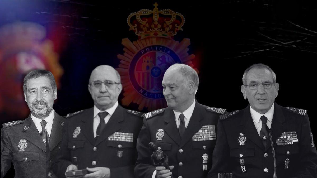 De izquierda a derecha, los ex directores adjuntos operativos Fernández-Chico, Villabona, Pino y González.