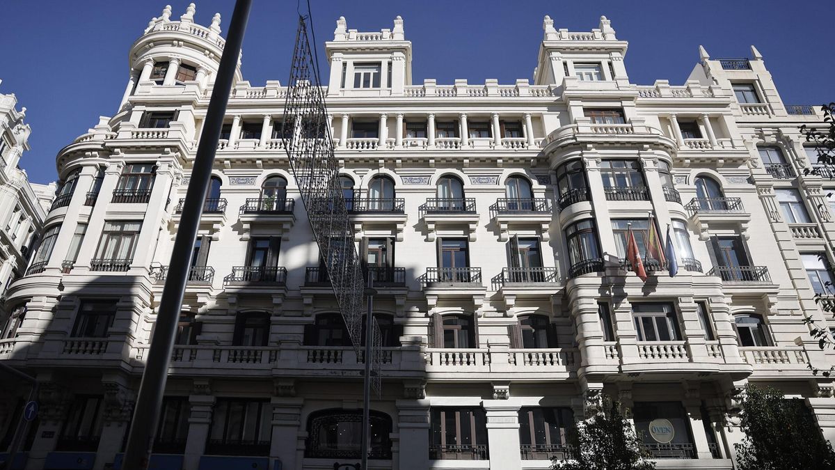 Uno de los inmuebles que intenta vender Planifica Madrid en Gran Vía.