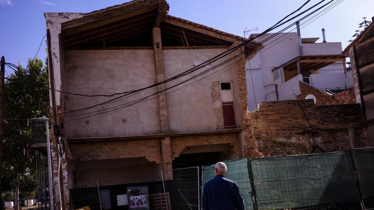Vivienda derruida en el centro de Picanya, el 29 de octubre de 2025.