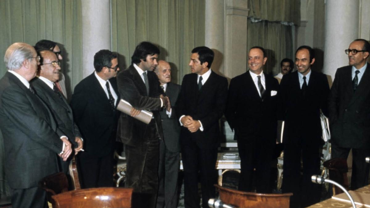 Líderes de formaciones políticas durante la Transición.