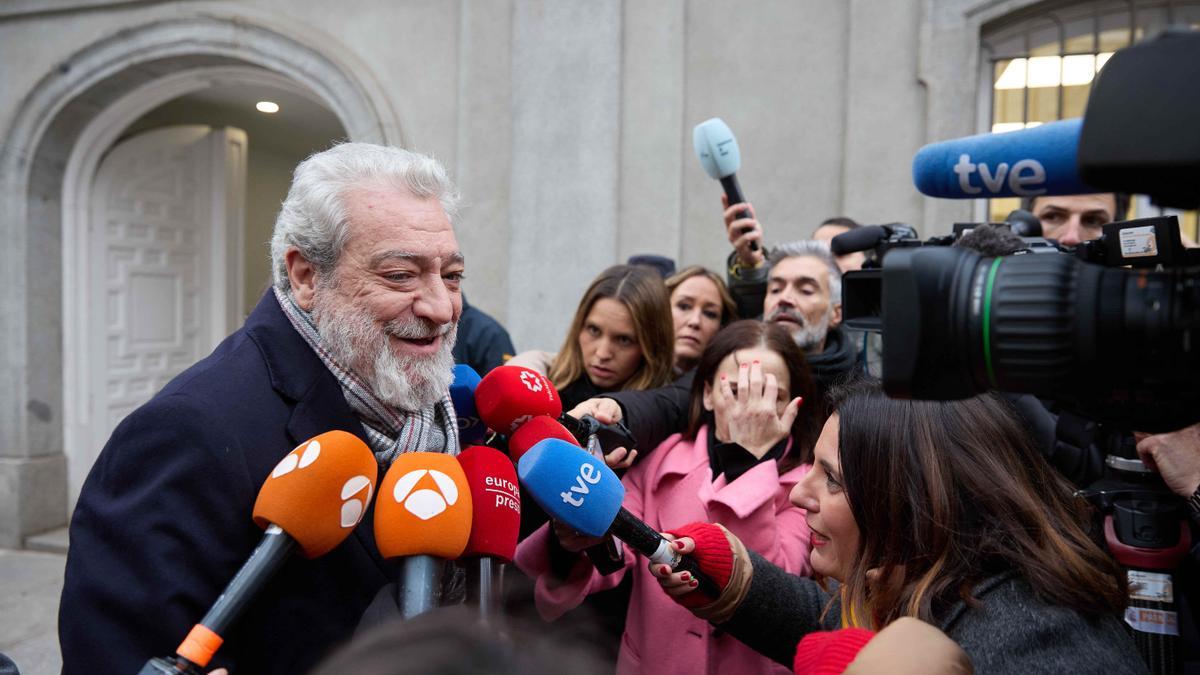 El jefe de gabinete de Isabel Díaz Ayuso, Miguel Ángel Rodríguez, a su salida del Supremo.