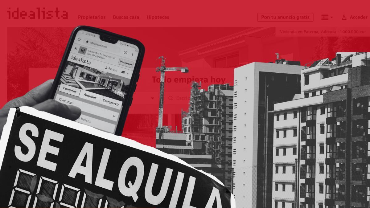 Fotomontaje sobre las estafas inmobiliarias.