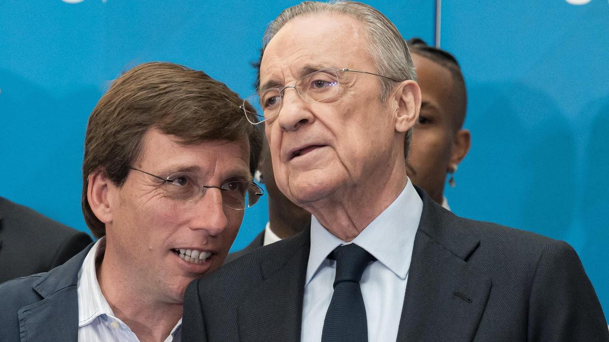 El alcalde de Madrid, José Luis Martínez-Almeida, junto al presidente del Real Madrid, Florentino Pérez, en 2024.
