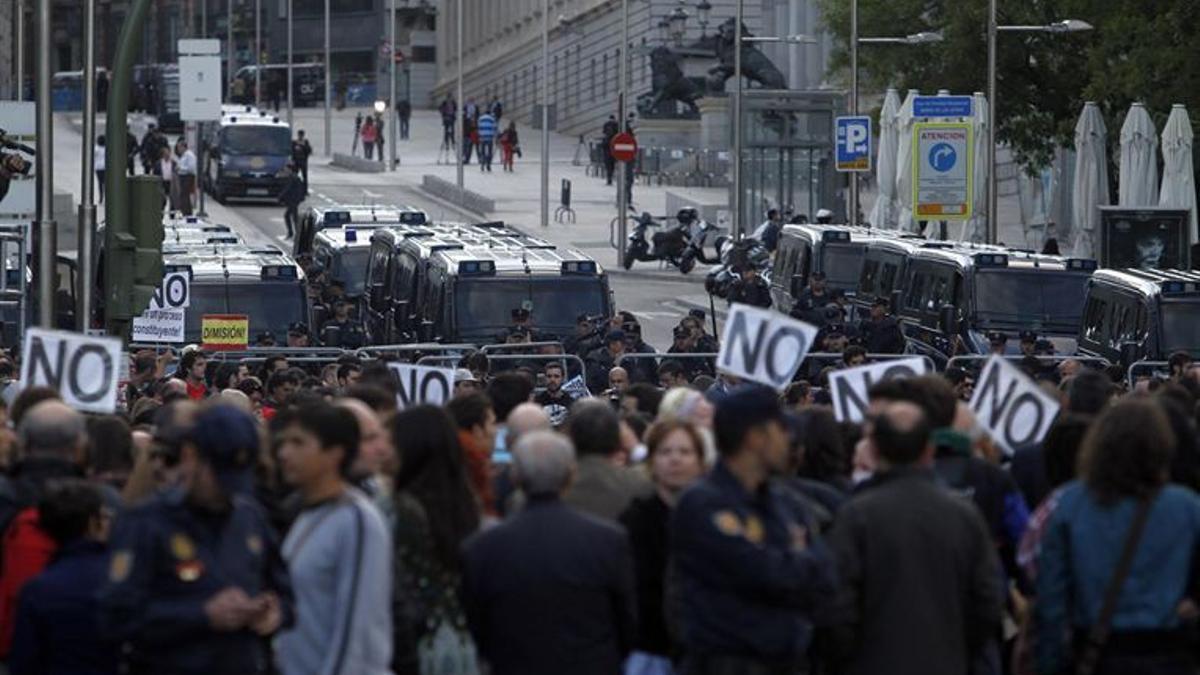 El 15-M se desmarca del &amp;quot;asedio&amp;quot; al Congreso convocado este jueves