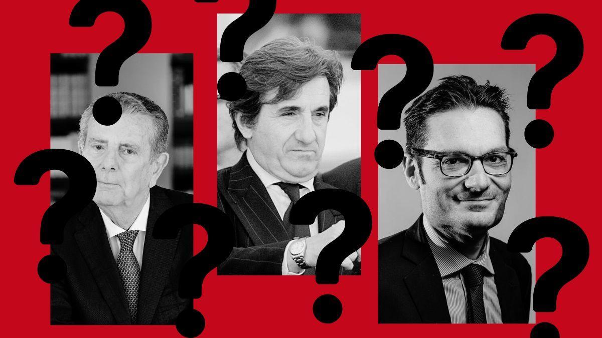 Javier Godó Muntañola, Urbano Cairo y Joseph Oughourlian, cabezas visibles de la propiedad en ‘La Vanguardia’, ‘El Mundo’ y ‘El País’.