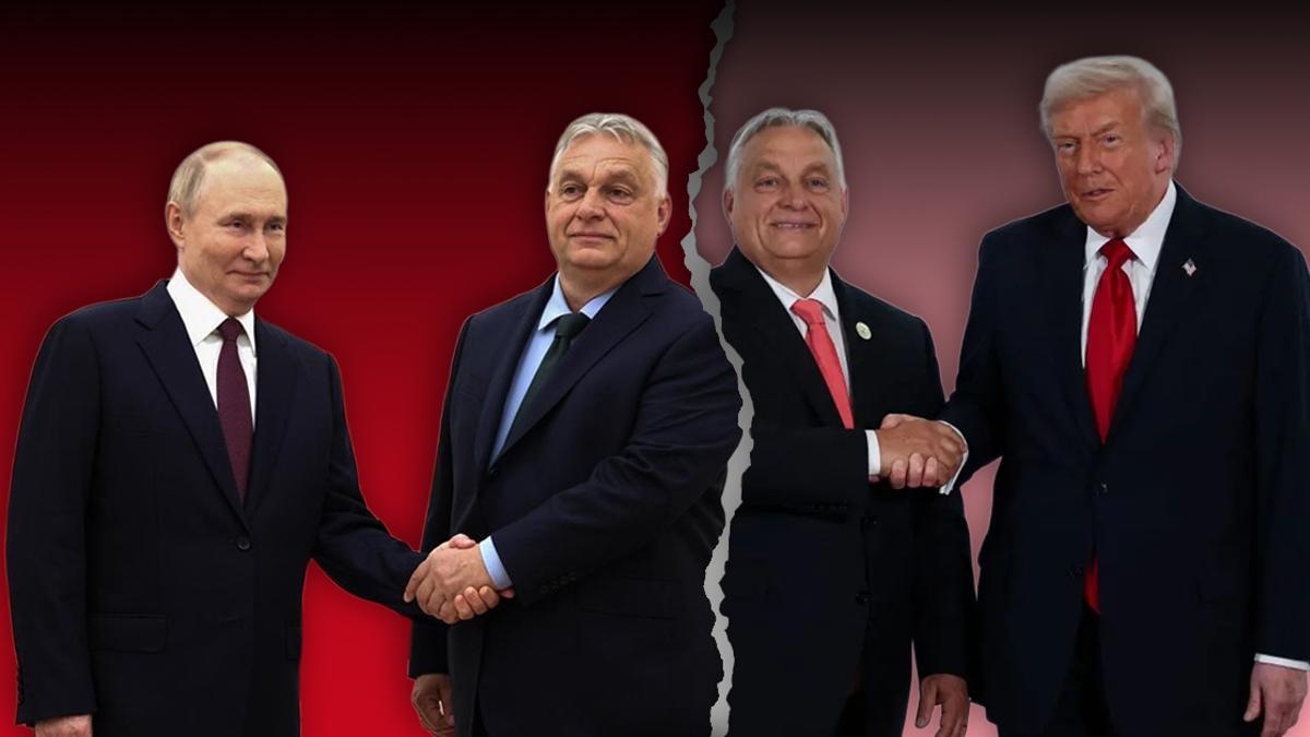 Viktor Orban con Vladimir Putin y Donald Trump