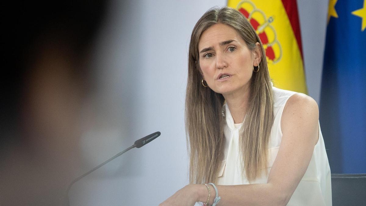 La vicepresidenta tercera y ministra para la Transición Ecológica, Sara Aagesen, este martes en La Moncloa.