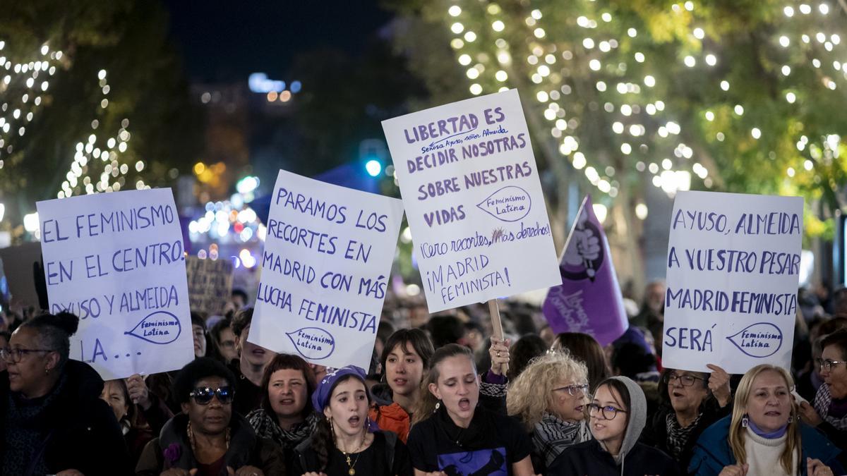 Manifestación contra la violencia machista el 25N.
