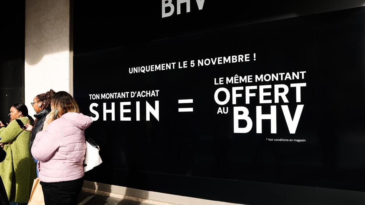 Shein abre su primera tienda física en un edificio de BHV en París en medio de la polémica