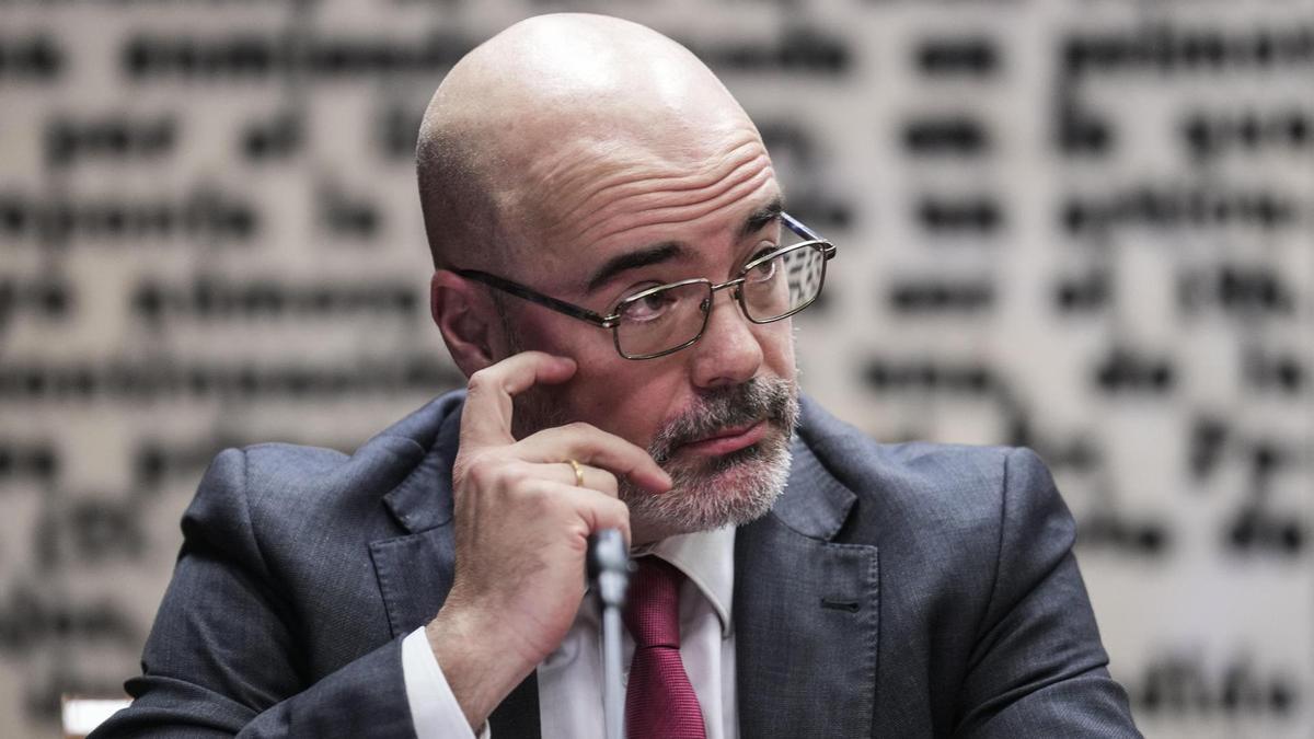 El delegado del Gobierno en Madrid, Francisco Martín, comparece este lunes en la comisión del Senado.