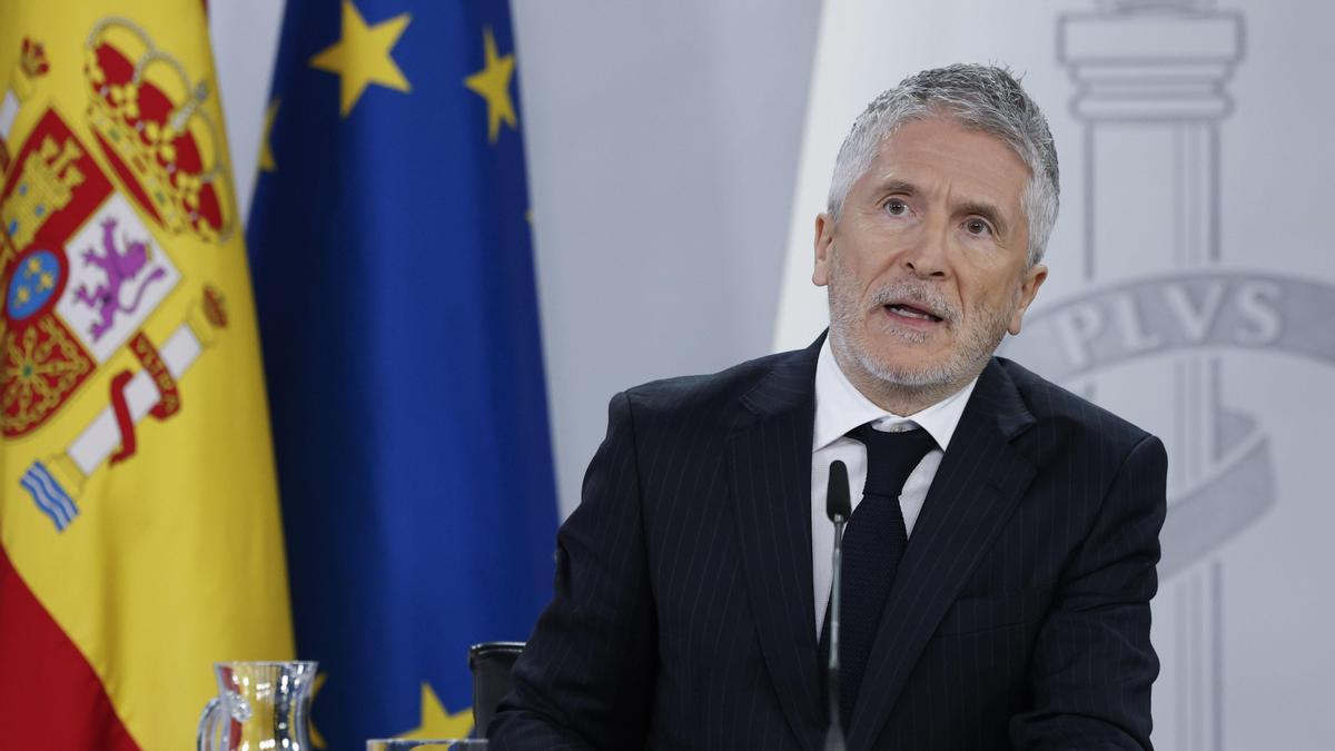 El ministro del Interior, Fernando Grande-Marlaska tras la reunión del Consejo de Ministros, este martes.