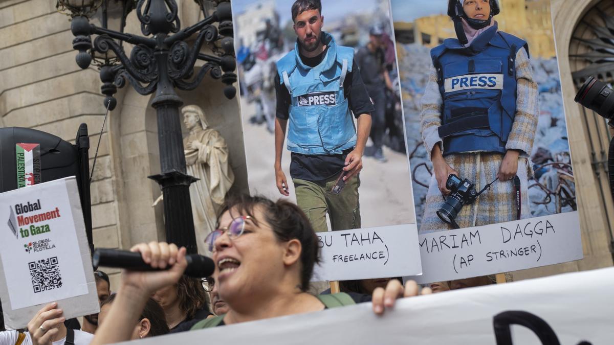 Centenares de periodistas reclaman el fin del bloqueo informativo de Israel en Gaza