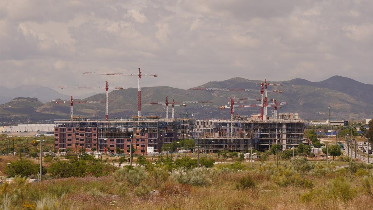 Obras de las nuevas viviendas protegidas del Distrito Universidad de Málaga