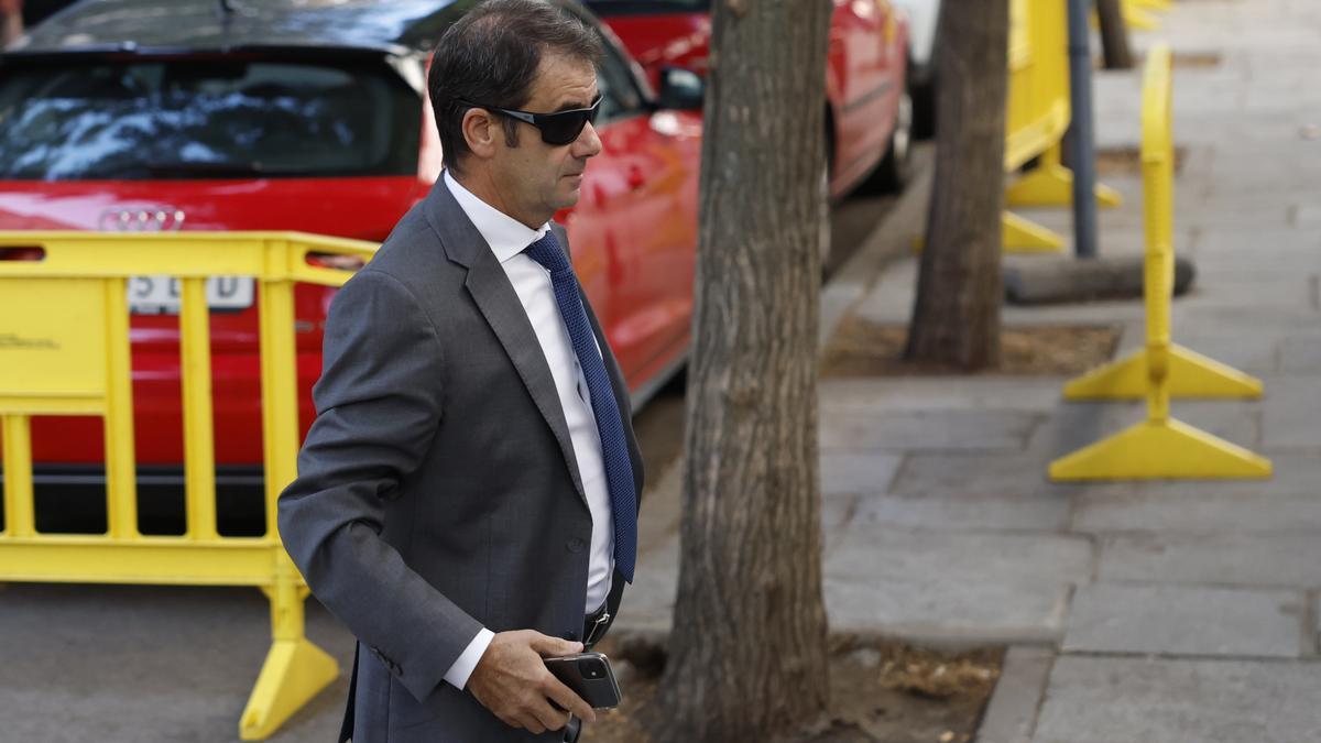 Fernando Agustín Merino, exresponsable de Acciona a su llegada este lunes al Tribunal Supremo en Madrid.