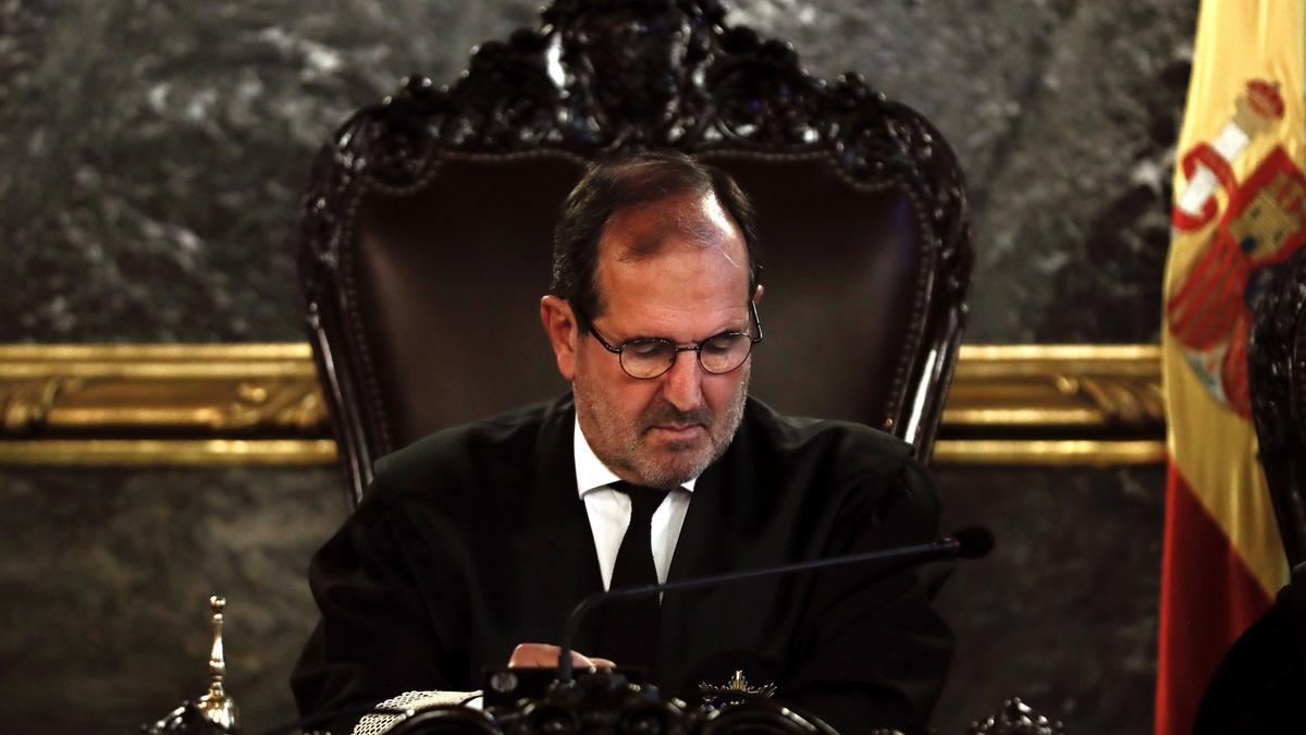 El magistrado Andrés Martínez Arrieta en una vista pública celebrada en el Tribunal Supremo.