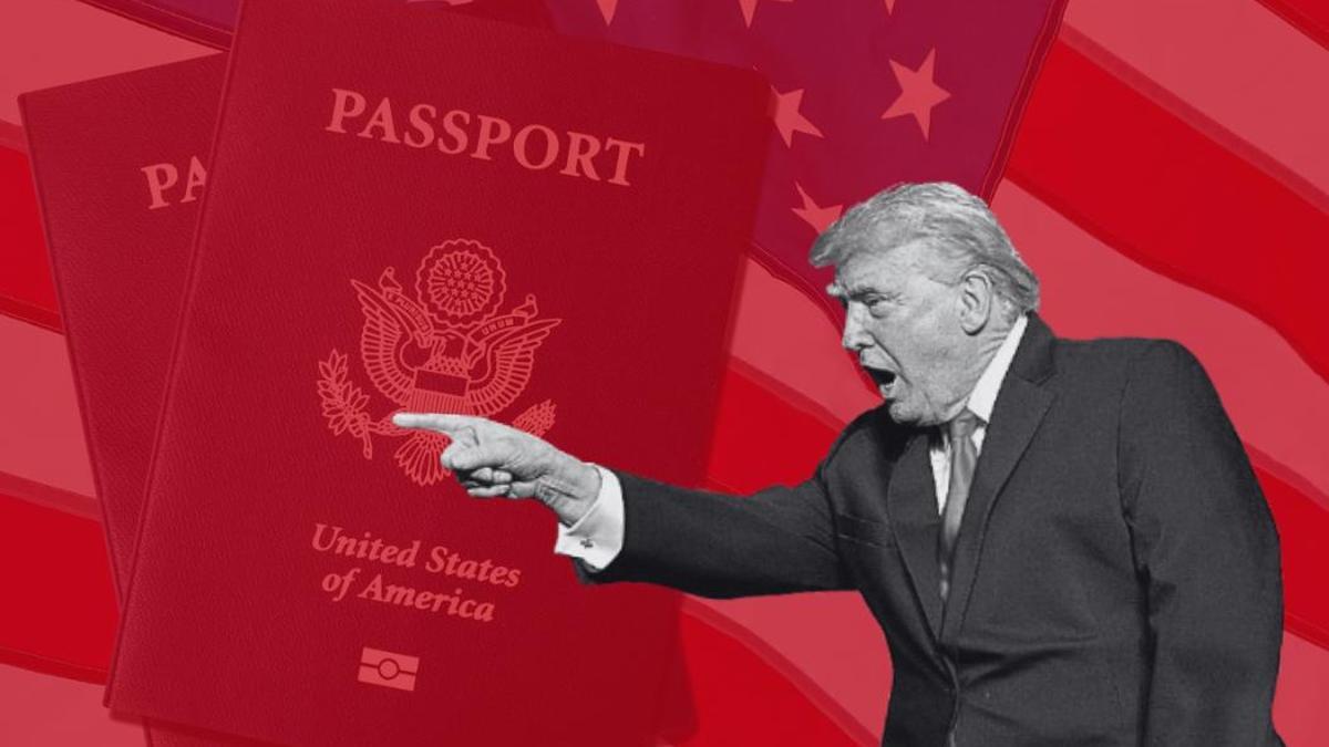 Ilustración con Donald Trump.