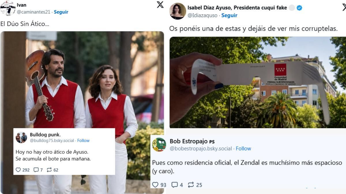 Memes sobre el ático de Ayuso.