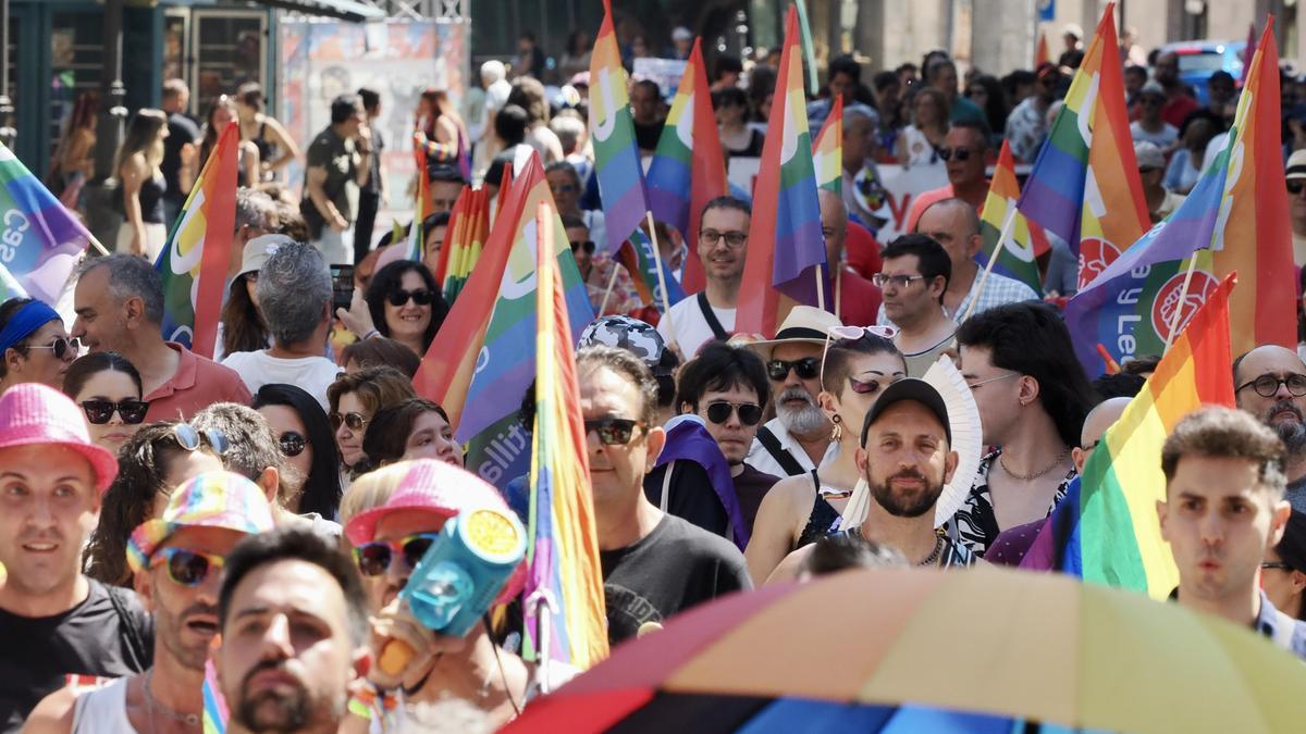 Manifestación por el Día del Orgullo LGBTIQ+ en Valladolid.